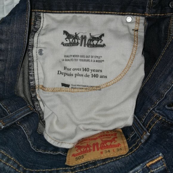 Men's Levi's 505 jeans size 34/27.  Please read the description. - Picture 4 of 5